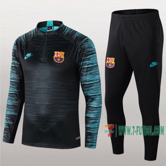 7-Futbol: Nueva Clasicas Chandal Del Fc Barcelona Negra Medio Zip 2019 2020