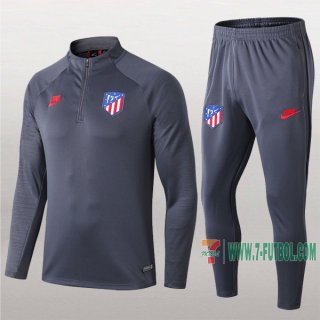 7-Futbol: Nueva Clasico Chandal Del Atletico Madrid Gris Oscuro Medio Zip 2019 2020