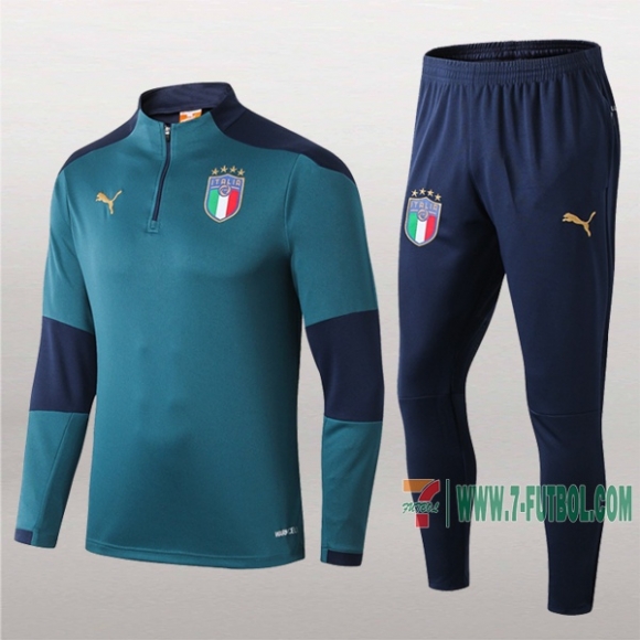 7-Futbol: La Nueva Retro Chandal Del Italia Verde Medio Zip 2019 2020