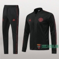 7-Futbol: Nueva Retro Chaqueta Chandal Del Manchester United Negra Cremallera 2019 2020