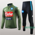 7-Futbol: Termicas Clasicas Chandal Del Ssc Napoli Verde Oscuro Medio Zip 2019 2020