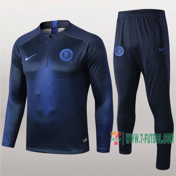 7-Futbol: Nuevas Retro Chandal Del Chelsea Fc Azul Marino Medio Zip 2019 2020