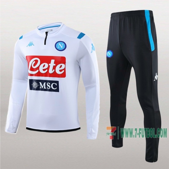 7-Futbol: La Nueva Termicas Chandal Del Ssc Napoli Blancas Medio Zip 2019 2020