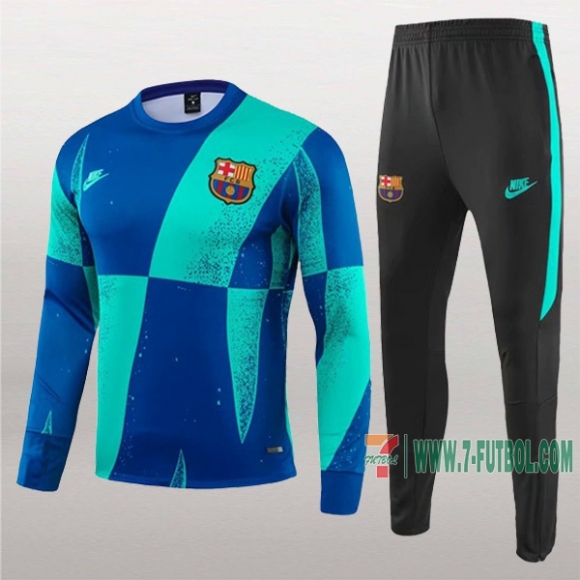 7-Futbol: Nuevas Retro Sudadera Chandal Del Fc Barcelona Azul Verde 2019 2020