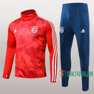 7-Futbol: Nuevas Clasicas Sudadera Chandal Del Bayern Munich Cuello Alto Roja 2019 2020