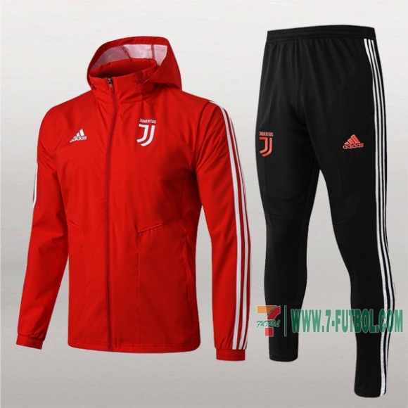 7-Futbol: La Nueva Retro Chaqueta Chandal Rompeviento Del Juventus Con Capucha Roja Cremallera 2019 2020