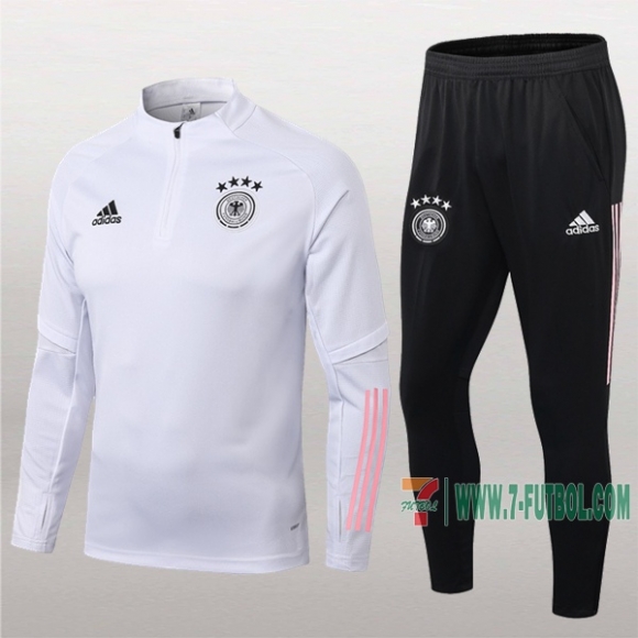 7-Futbol: Termicas Nuevo Chandal Del Alemania Blancas Gris Medio Zip 2019 2020