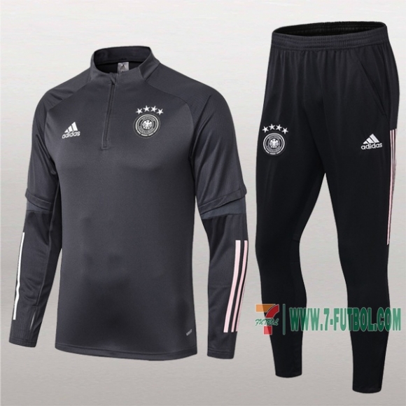 7-Futbol: Termicas Clasicas Chandal Del Alemania Gris Oscuro Medio Zip 2019 2020