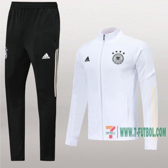 7-Futbol: Nuevas Retro Chaqueta Chandal Del Alemania Blancas Cremallera 2019 2020