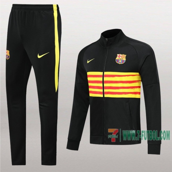 7-Futbol: Nuevas Clasicas Chaqueta Chandal Del Fc Barcelona Negra Amarilla Cremallera 2019 2020