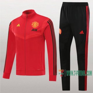 7-Futbol: La Nueva Clasico Chaqueta Chandal Del Manchester United Roja Cremallera 2019 2020