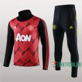 7-Futbol: Nuevas Retro Sudadera Chandal Del Manchester United Cuello Alto Roja 2019 2020