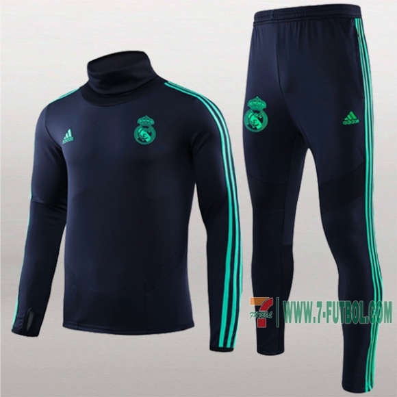 7-Futbol: Nuevas Clasicas Sudadera Chandal Del Real Madrid Cuello Alto Azul 2019 2020