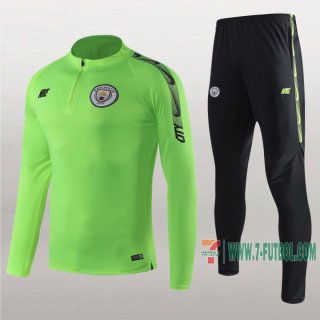 7-Futbol: La Nuevo Chandal Del Manchester City Verde Medio Zip 2019 2020