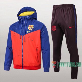 7-Futbol: Nuevas Retro Chaqueta Chandal Rompeviento Del Fc Barcelona Con Capucha Azul Naranja Cremallera 2020-2021