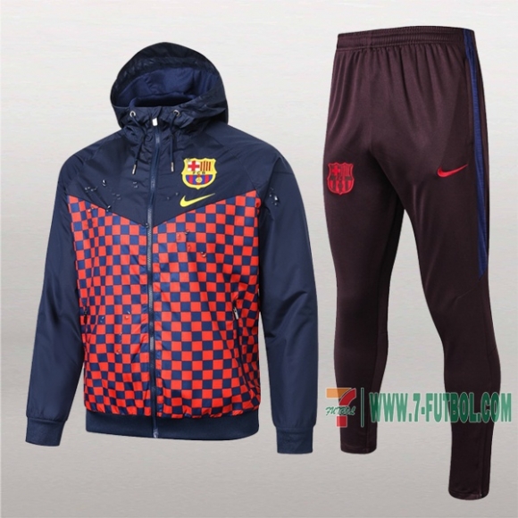 7-Futbol: Nuevas Clasicas Chaqueta Chandal Rompeviento Del Fc Barcelona Con Capucha Azul Roja Cremallera 2020/2021