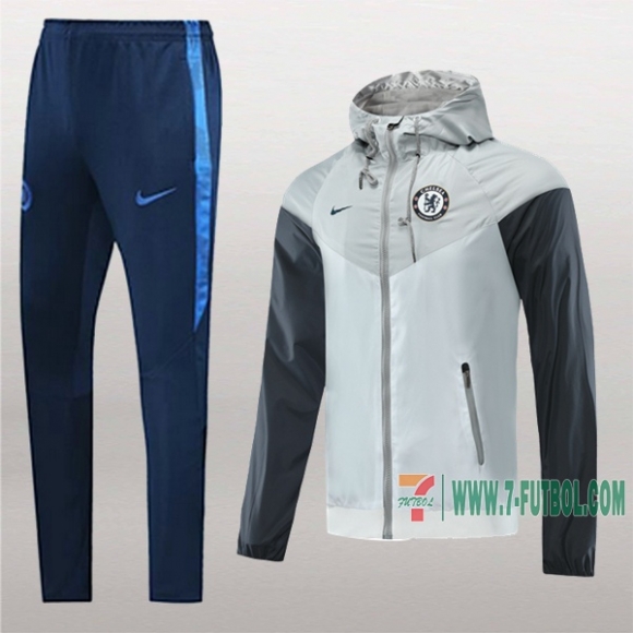 7-Futbol: Nuevas Retro Chaqueta Chandal Rompeviento Del Chelsea Fc Con Capucha Gris Cremallera 2020 2021 7-Futbol: Nuevas Retro Chaqueta Chandal Rompeviento Del Chelsea Fc Con Capucha Gris Cremallera 2020 2021