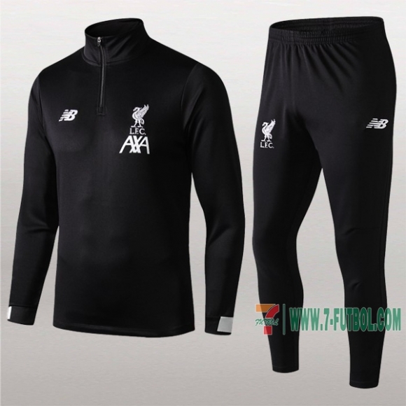 7-Futbol: Termicas Nueva Chandal Del Fc Liverpool Negra Medio Zip 2019 2020