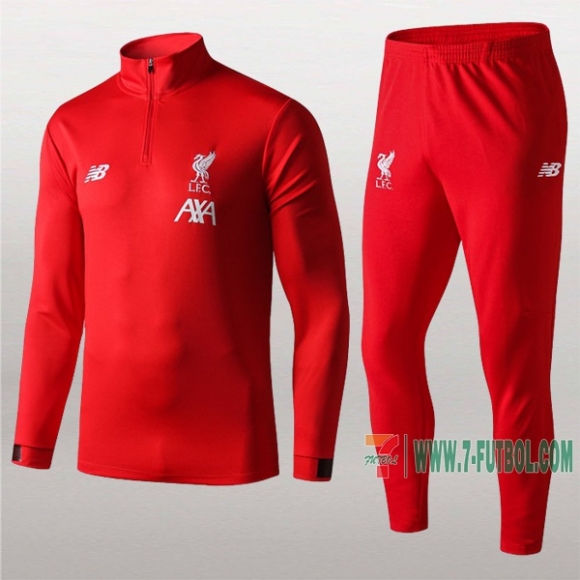 7-Futbol: Termicas Nuevo Chandal Del Fc Liverpool Roja Medio Zip 2019 2020