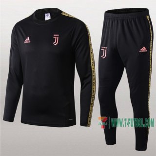 7-Futbol: Nuevas Clasicas Sudadera Chandal Del Juventus Negra/Amarilla 2019 2020