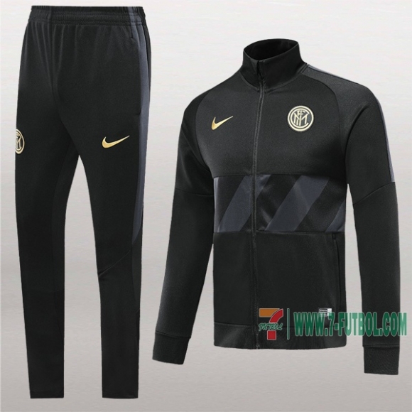 7-Futbol: La Nueva Original Chaqueta Chandal Del Inter Milan Negra Cremallera 2019 2020