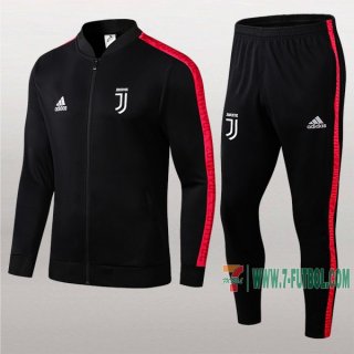 7-Futbol: Termicas Nueva Chaqueta Chandal Del Juventus Negra/Roja Cremallera 2019 2020