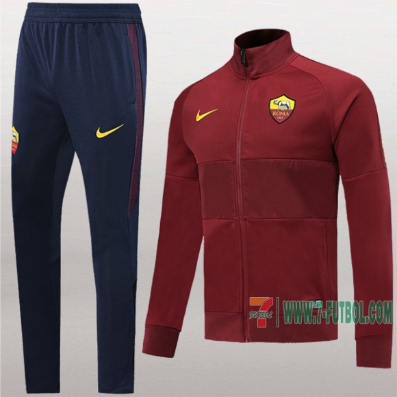 7-Futbol: Termicas Clasicas Chaqueta Chandal Del As Roma Castano Cremallera 2019 2020