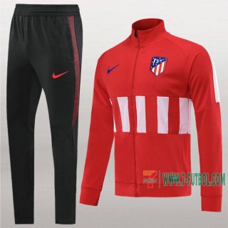 7-Futbol: Nuevas Retro Chaqueta Chandal Del Atletico Madrid Roja/Blancas Cremallera 2019 2020