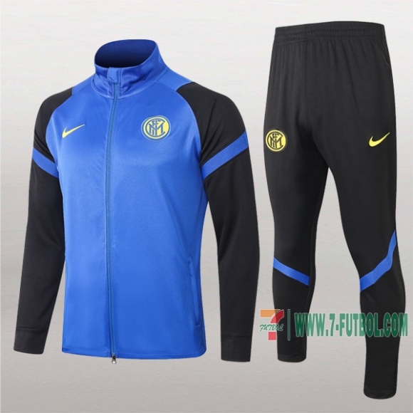 7-Futbol: Nueva Clasico Chaqueta Chandal Del Inter Milan Azul/Negra Cremallera 2020 2021