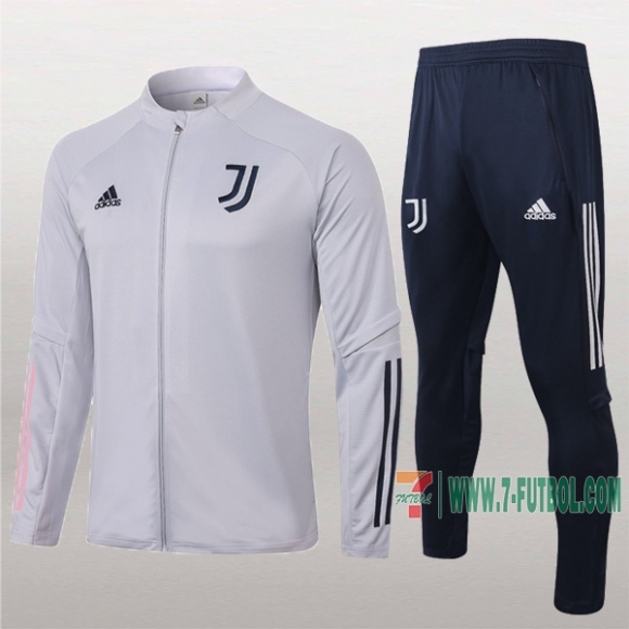 7-Futbol: La Nueva Clasicas Chaqueta Chandal Del Juventus Gris Claro Cremallera 2020/2021