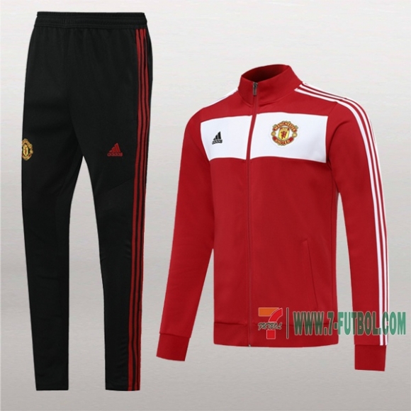 7-Futbol: La Nueva Retro Chaqueta Chandal Del Manchester United Roja Cremallera 2020/2021