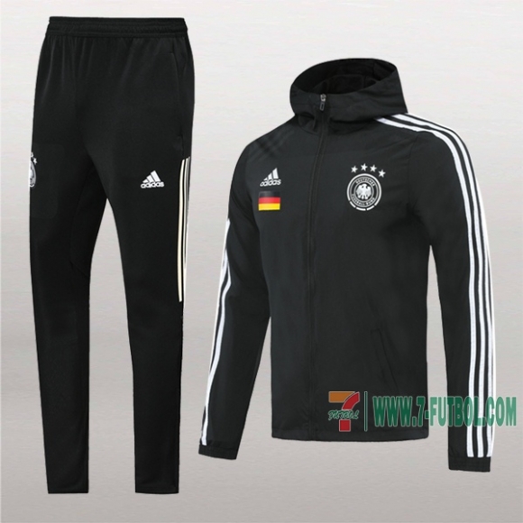 7-Futbol: Nueva Clasicas Chaqueta Chandal Rompeviento Del Alemania Con Capucha Negra Cremallera 2020 2021