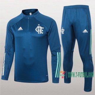 7-Futbol: La Nuevo Retro Chandal Del Flamengo Azul Marino Medio Zip 2020-2021