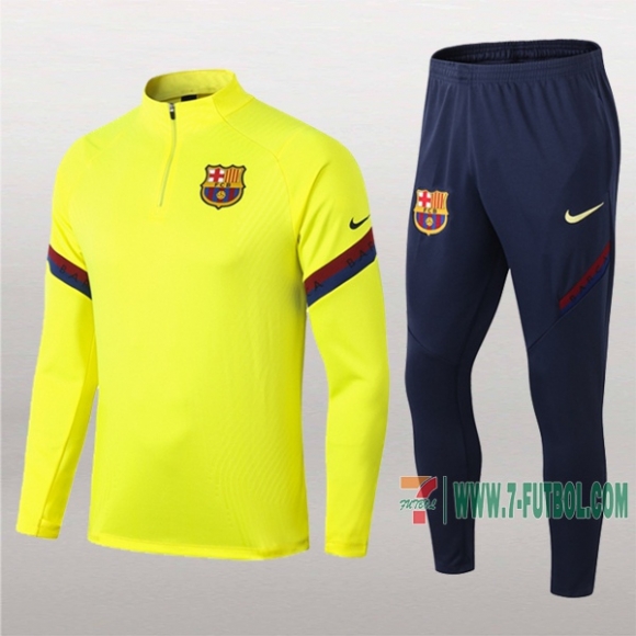 7-Futbol: Termicas Nuevo Chandal Del Fc Barcelona Amarilla Medio Zip 2020/2021