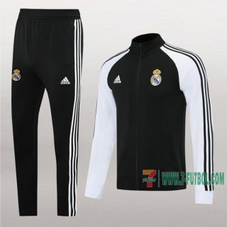 7-Futbol: Nueva Retro Chaqueta Chandal Del Real Madrid Negra Cremallera 2020-2021