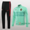 7-Futbol: Nueva Clasico Chaqueta Chandal Del Portugal Verde Cremallera 2020 2021