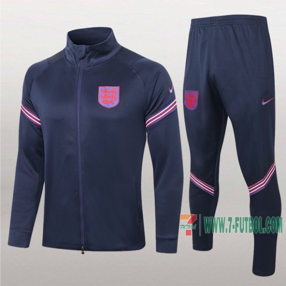 7-Futbol: Nuevas Clasicas Chaqueta Chandal Del Inglaterra Azul Marino Cremallera 2020-2021