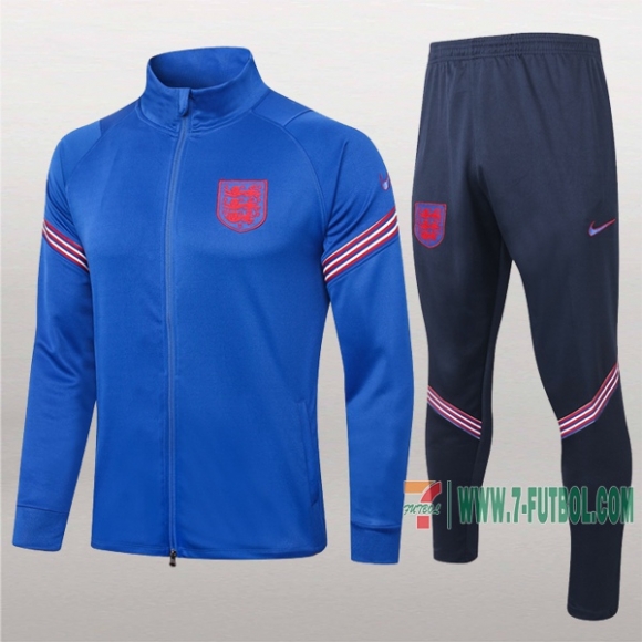 7-Futbol: Nueva Retro Chaqueta Chandal Del Inglaterra Azul Cremallera 2020/2021