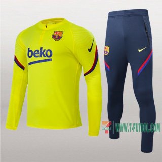 7-Futbol: Termicas Original Chandal Del Fc Barcelona Amarilla Medio Zip 2020/2021