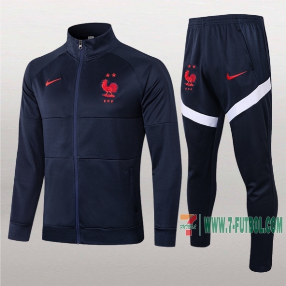 7-Futbol: La Nueva Termicas Chaqueta Chandal Del Francia Azul Marino Cremallera 2020 2021