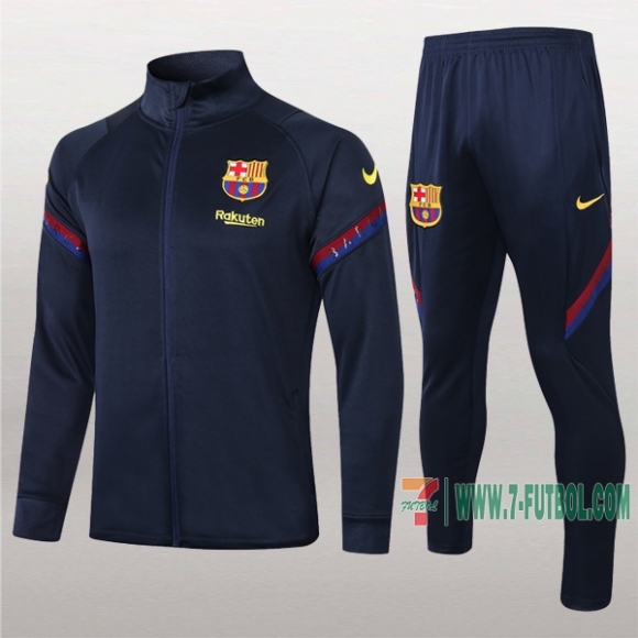 7-Futbol: La Nueva Chaqueta Chandal Del Fc Barcelona Azul Marino Cremallera 2020/2021