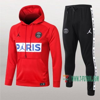 7-Futbol: Nueva Clasico Sudadera Chandal Del Psg Pairis Jordan Con Capucha Roja 2020/2021