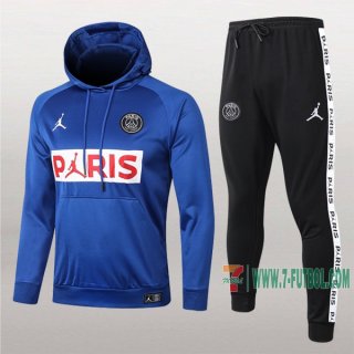 7-Futbol: La Nueva Retro Sudadera Chandal Del Psg Pairis Jordan Con Capucha Azul 2020 2021