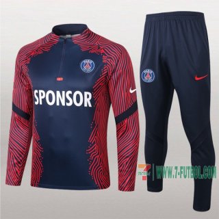 7-Futbol: La Nueva Termicas Chandal Del Psg Pairis Azul Marino/Roja Medio Zip 2020/2021