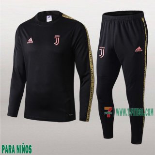 7-Futbol: La Nueva Sudaderas Chandal Juventus Para Niños Negra/Blancas 2019/2020