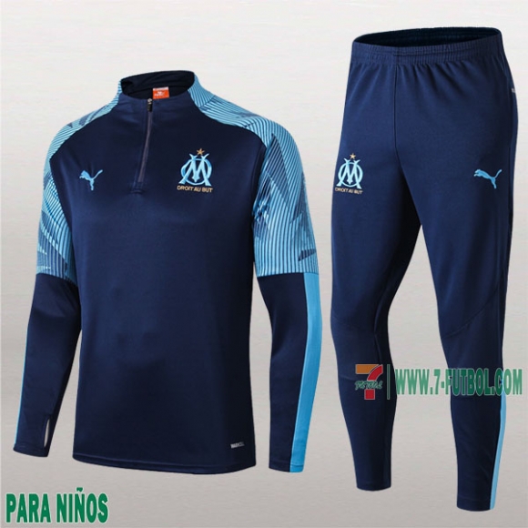 7-Futbol: La Nuevo Chandal Olympique De Marsella Para Niños Medio Zip Azul Oscuro 2019/2020