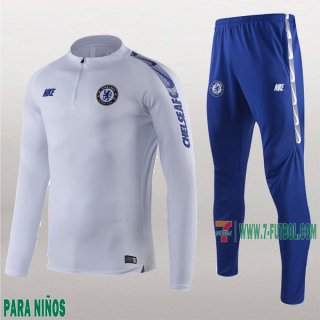 7-Futbol: La Nueva Chandal Fc Chelsea Para Niños Medio Zip Blancas 2019/2020