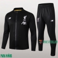 7-Futbol: Las Nuevas Chaquetas Chandal Fc Liverpool Para Niños Cremallera Negra 2019/2020