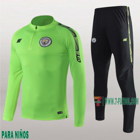 7-Futbol: La Nuevo Chandal Manchester City Para Niños Medio Zip Verde 2019/2020