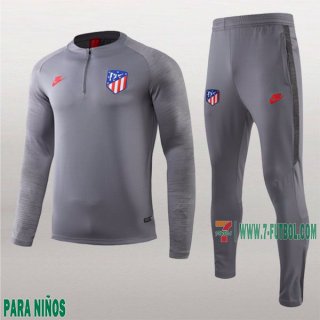 7-Futbol: La Nuevo Chandal Atletico Madrid Para Niños Medio Zip Gris 2019/2020